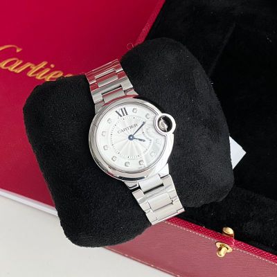 Cartier Ballon Bleu De 28/33mm 11 vs1.2 Diamonds Quartz Movement Women Watch